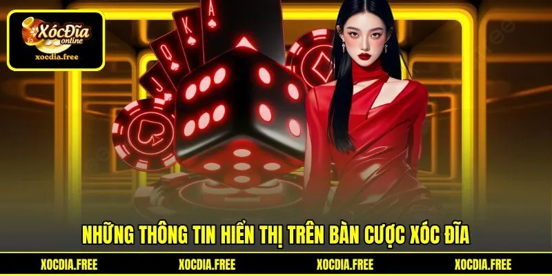 Những thông tin hiển thị trên bàn cược xóc đĩa